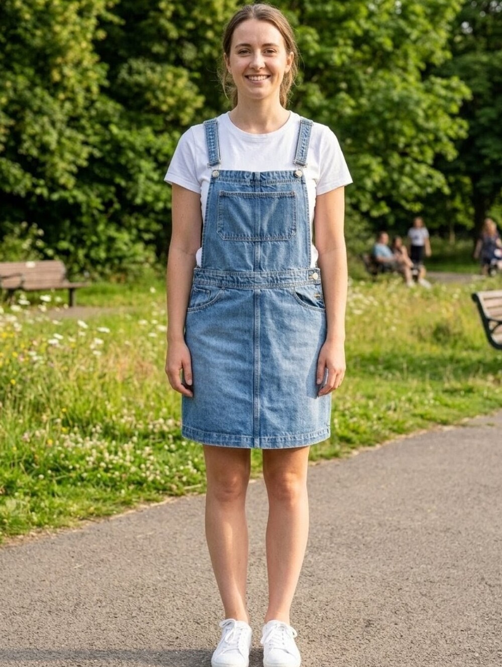 H&M  Bibbed Overall Dress